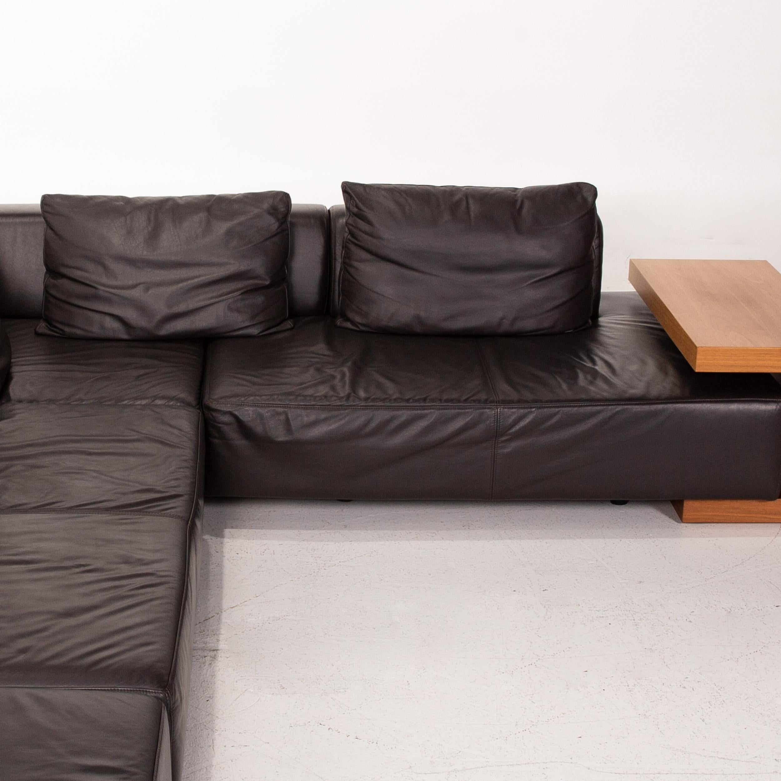 Ewald Schillig Leather Sofa Set Modular Brown Dark Brown 1 Corner Sofa 1 For Sale 11