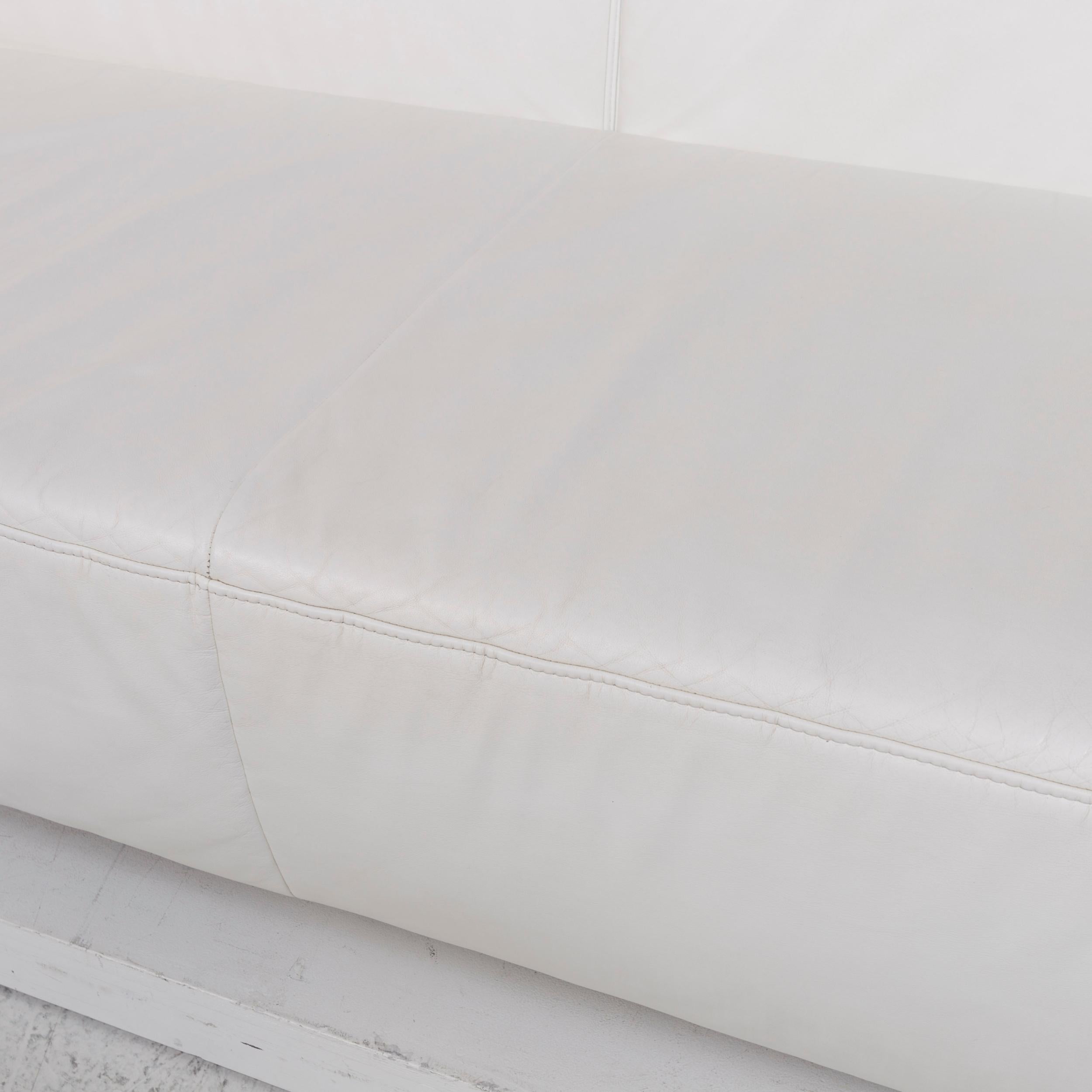 Modern Ewald Schillig Leather Sofa White Corner Sofa For Sale