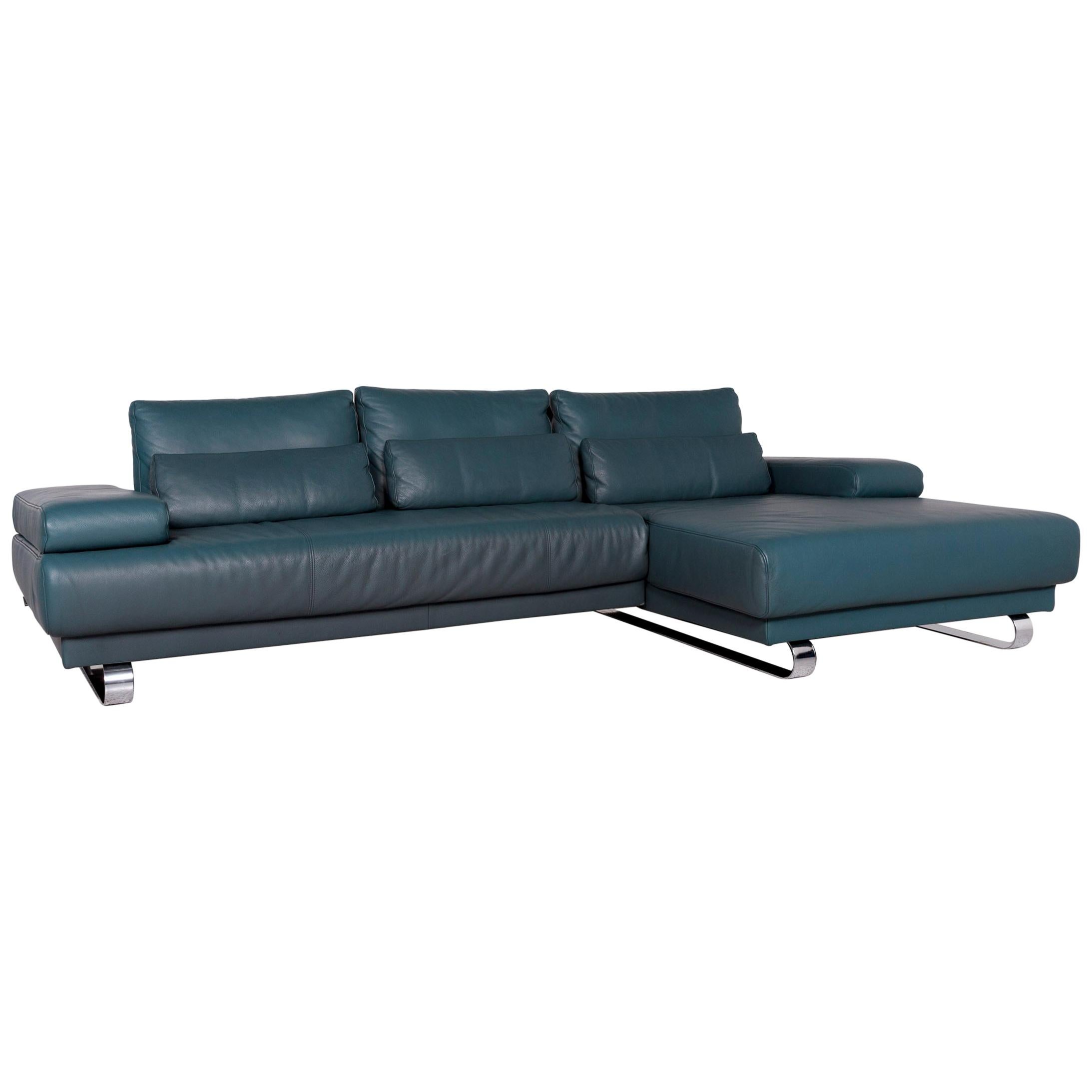 Ewald Schillig Leder Ecksofa Blau Petrol Sofa Couch For Sale at 1stDibs |  sofa petrol leder, leder eck sofa, leder ecksofas