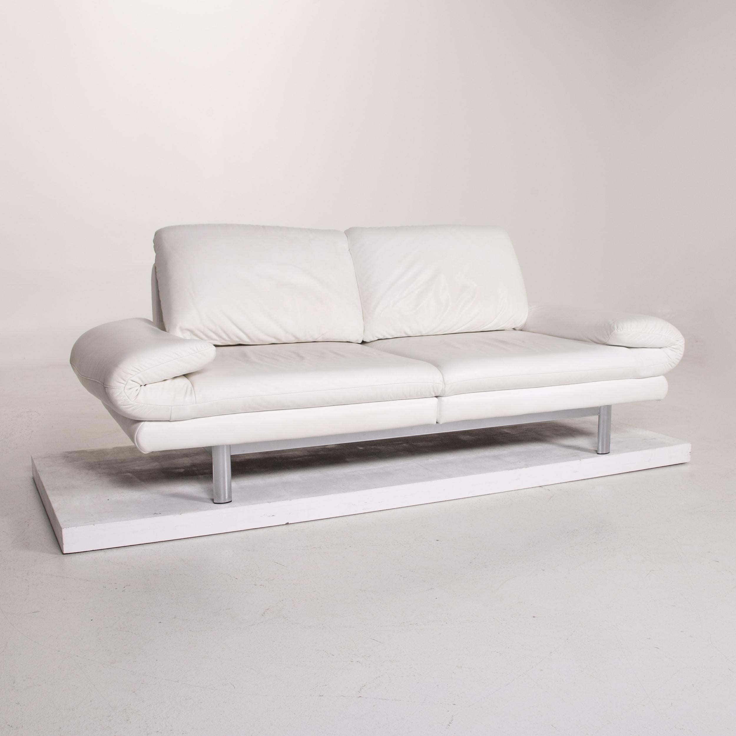 Ewald Schillig Quinn Leather Sofa White Second Function Relax Position Couch 4