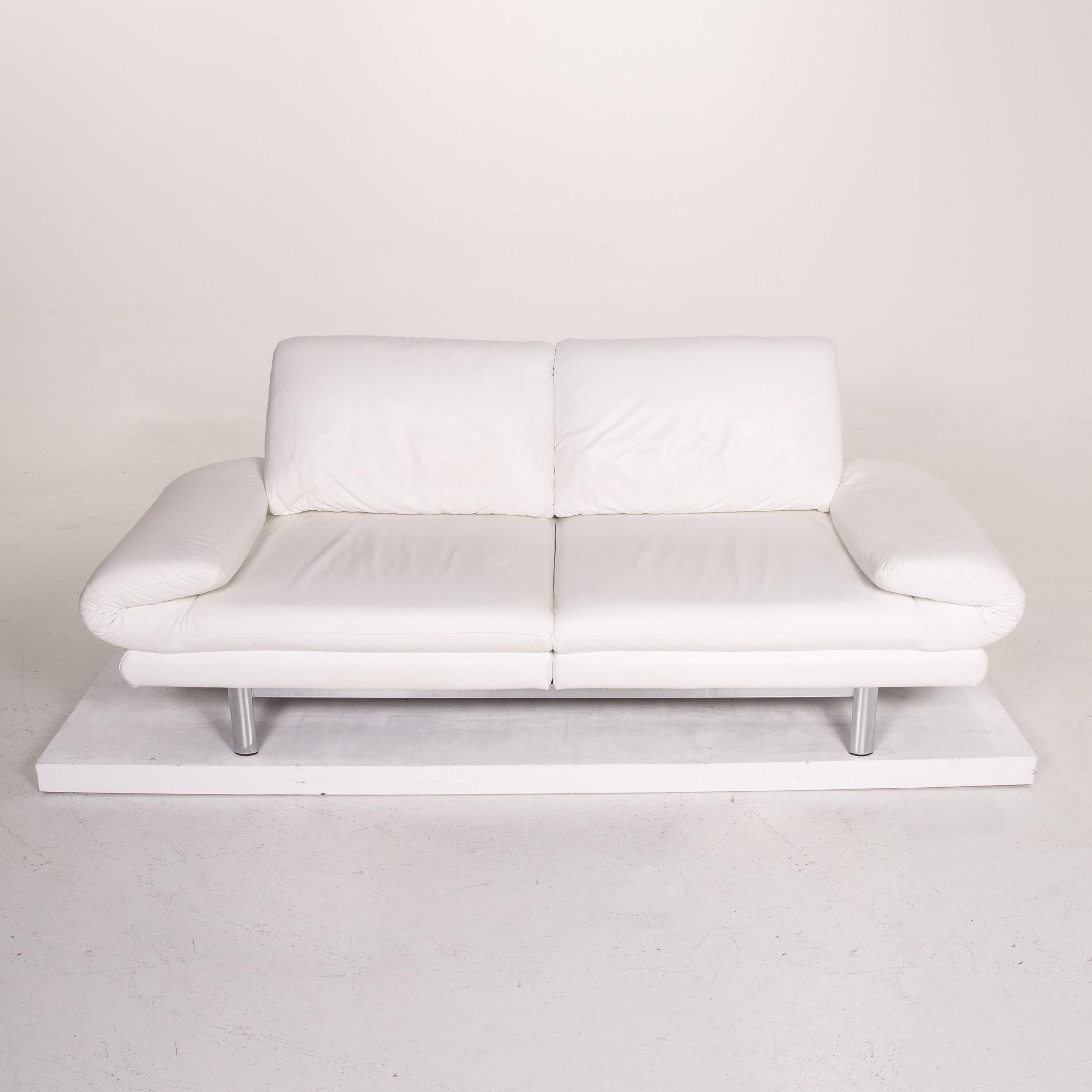 Ewald Schillig Quinn Leather Sofa White Second Function Relax Position Couch 5