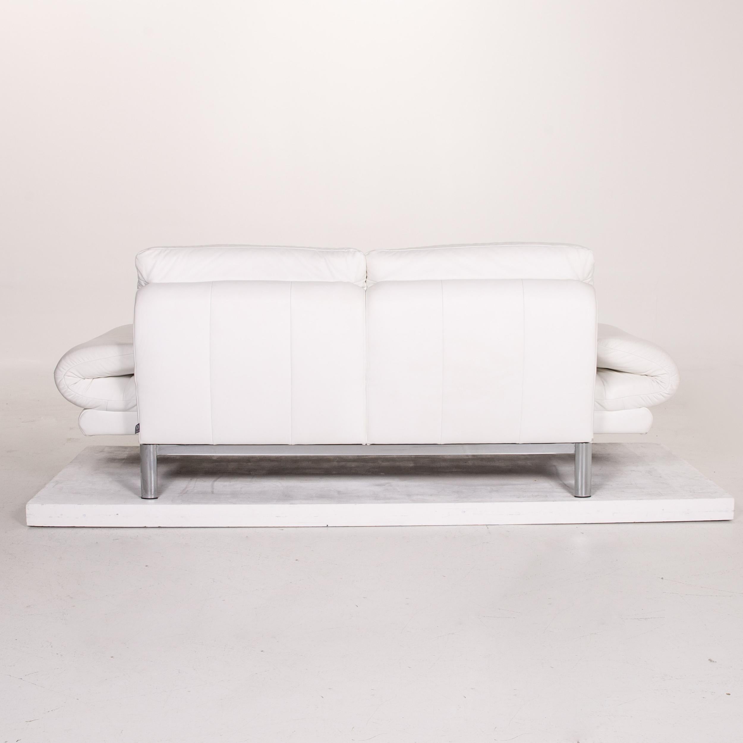 Ewald Schillig Quinn Leather Sofa White Second Function Relax Position Couch 7