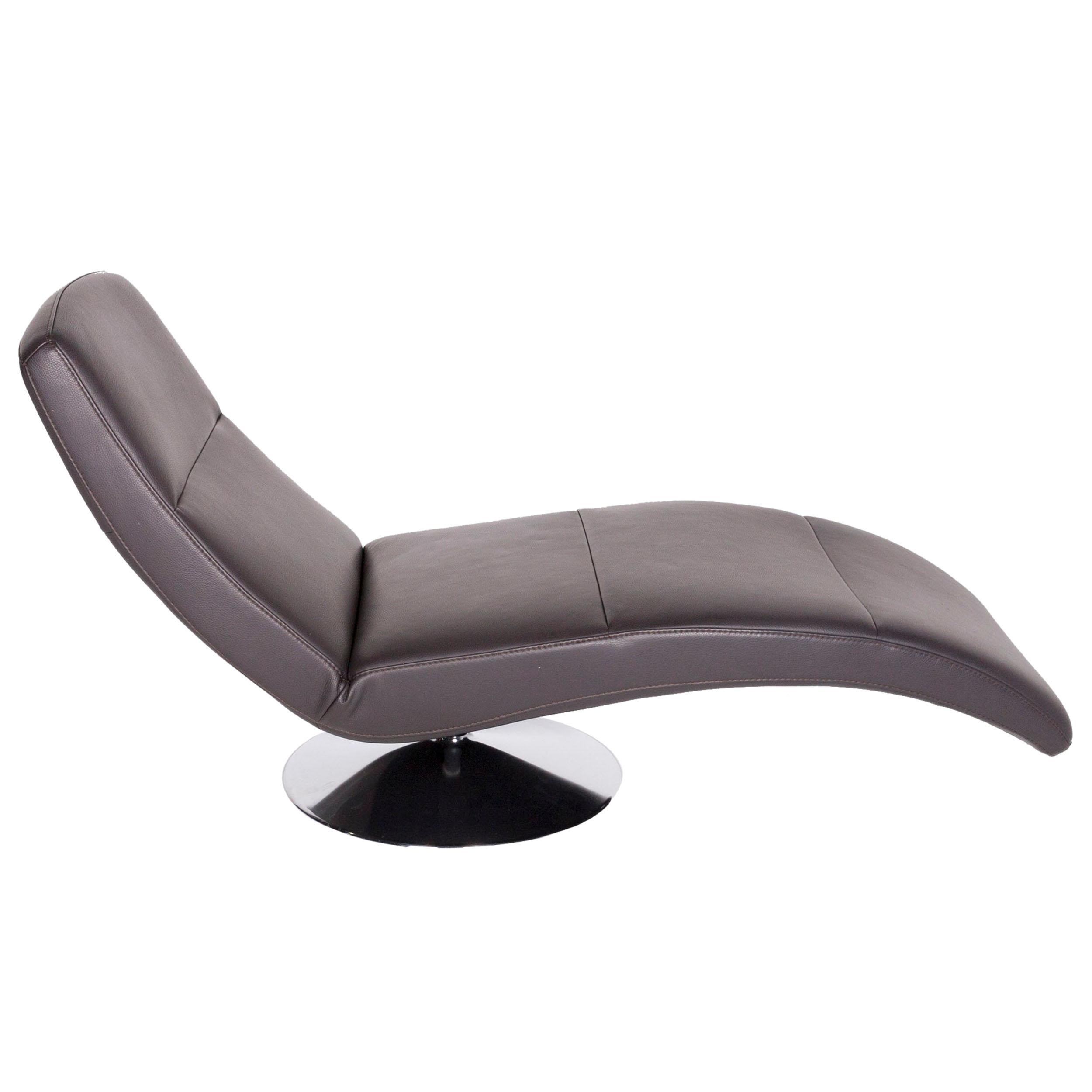 Ewald Schillig Silence Leather Lounger Brown Dark Brown Relaxation Function For Sale