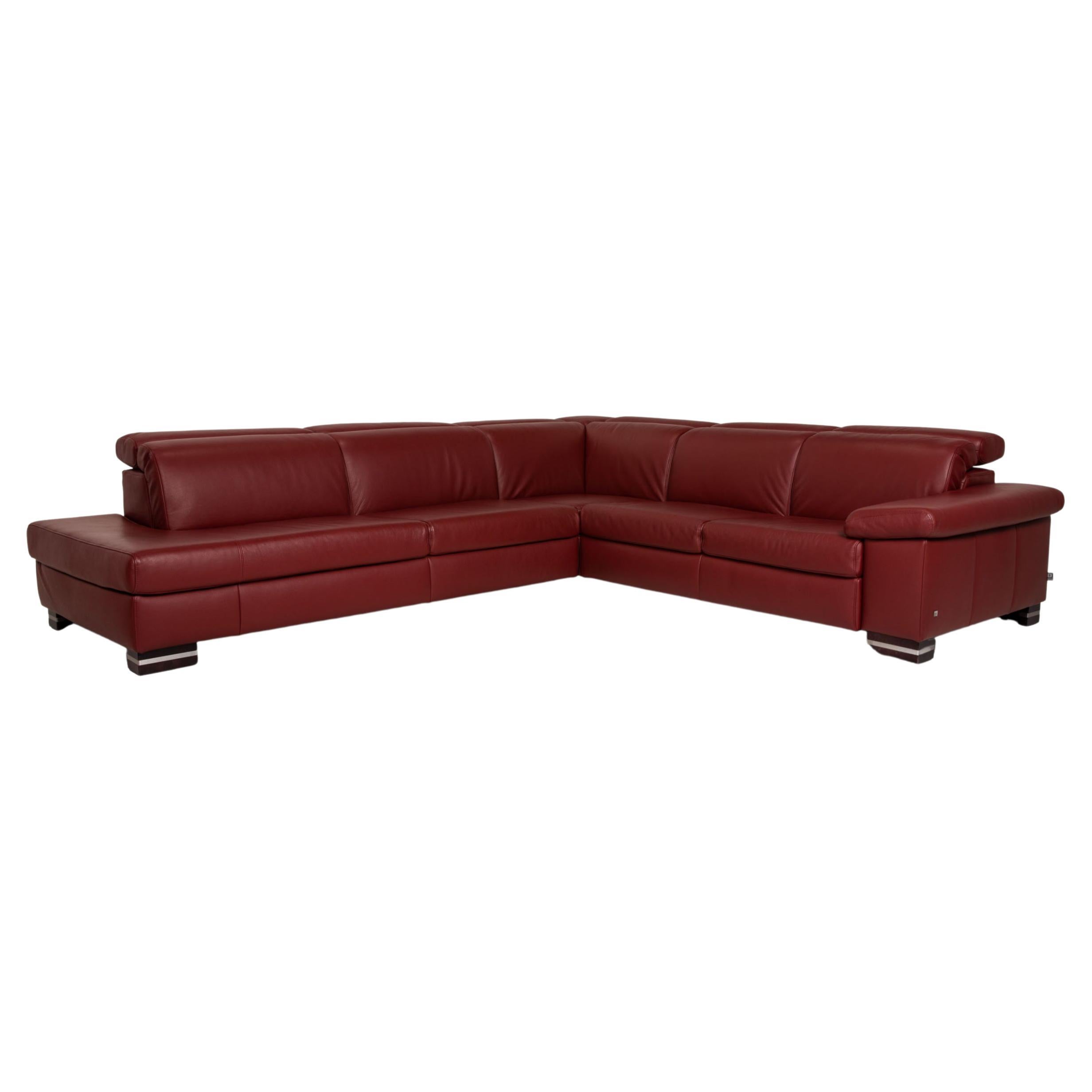 Red Leather Sofa at 1stDibs