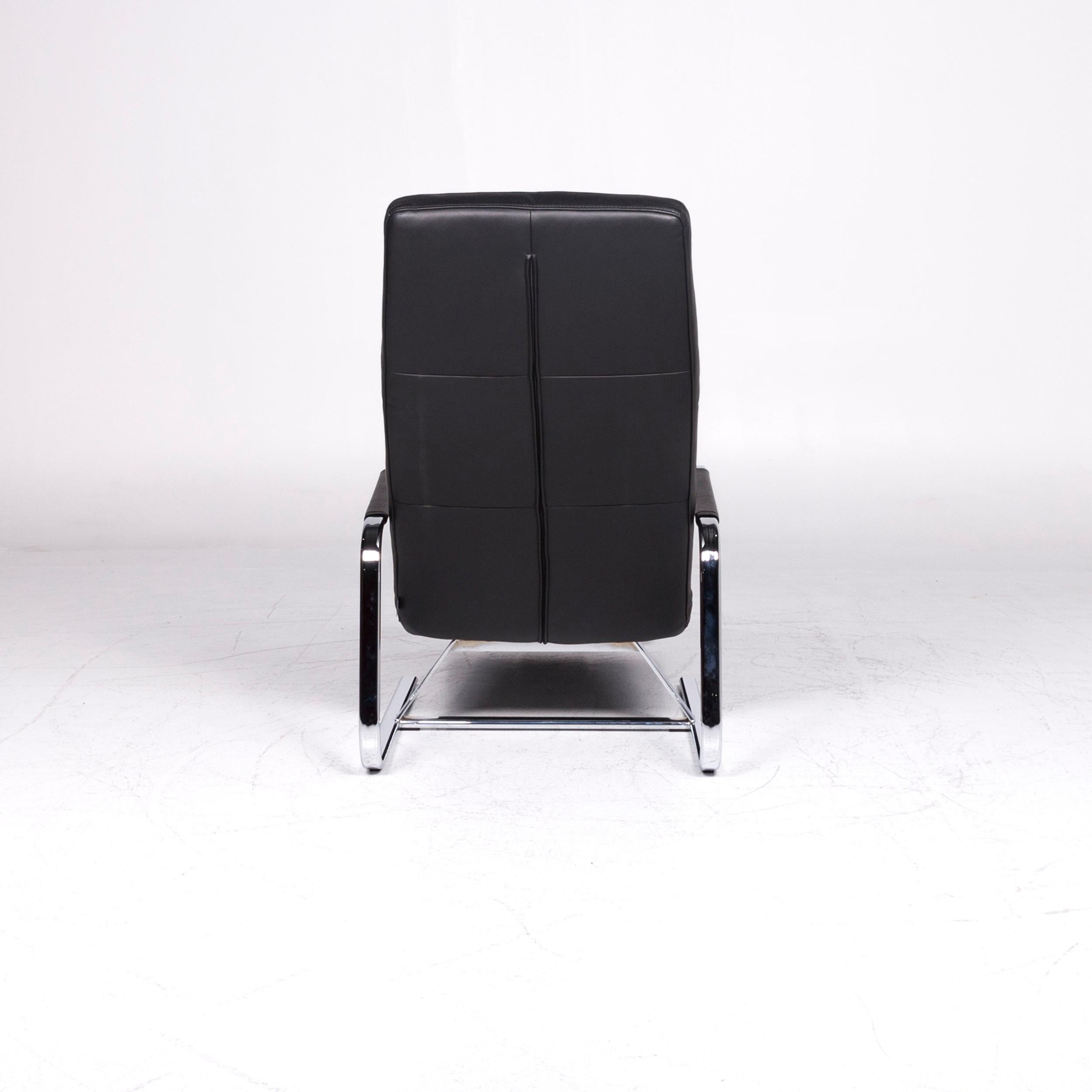 Ewald Schillig VITA Designer Leather Lounger Black Relax Function For Sale 5