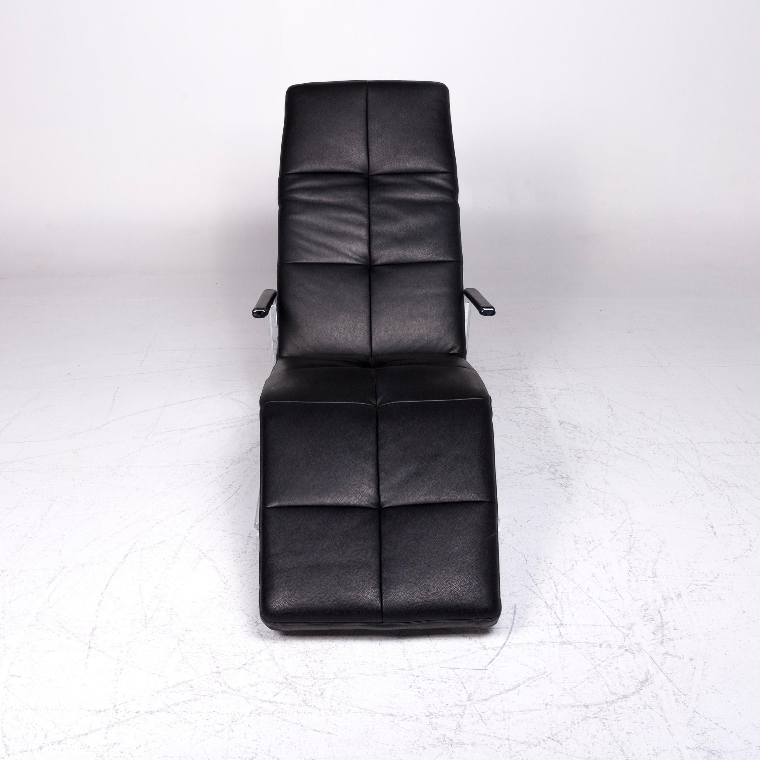 Ewald Schillig VITA Designer Leather Lounger Black Relax Function For Sale 3