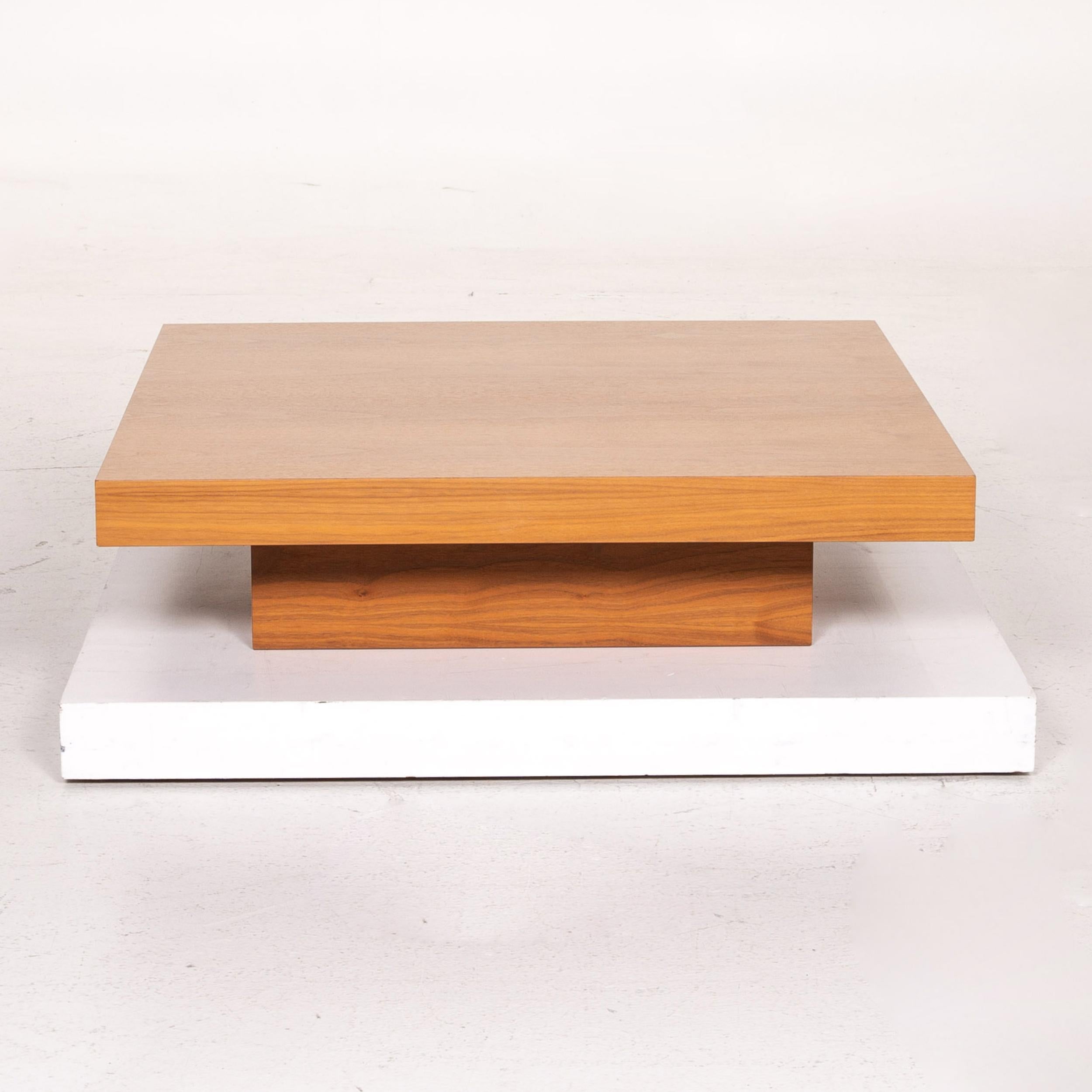 Contemporary Ewald Schillig Wood Coffee Table Brown Table For Sale