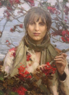 Scottish Superb Contemporary PORTRAIT OF A LADY Pittura ad olio originale