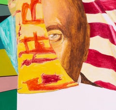 Quadro acrilico originale del 1973 dell'artista Modern British Ewart Johns