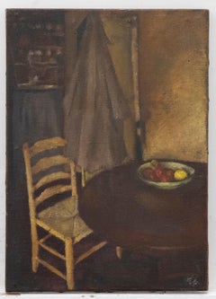 Ewart Johns (1923-2013) - 1949 Oil, The Attic