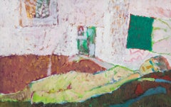 Ewart Johns (1923-2013) - 1985 Huile, nu sur un lit