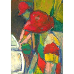 Ewart Johns (1923-2013) - 1986 Öl, Mädchen an einem Basin