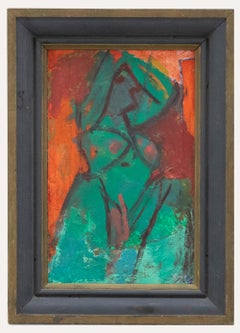 Ewart Johns (1923-2013) - 1989 Oil, Green Girl