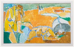 Ewart Johns (1923-2013) - 1990 Oil, Scene on Orange Sand