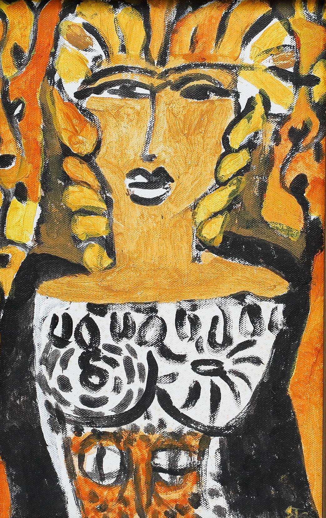 Iwart Johns (1923-2013) - 1995 Huile, étude pour Athène - Painting de Ewart Johns