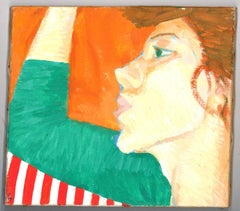 Ewart Johns (1923-2013) - c.1979 Oil, Sketch of Katrina in Profile