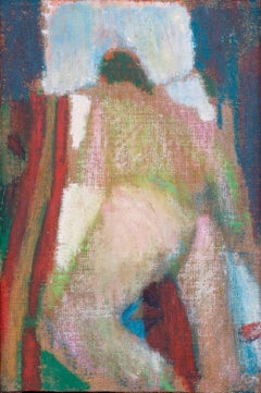 Nude oil pastel drawing by mid 20th Century British artist Ewart Johns
