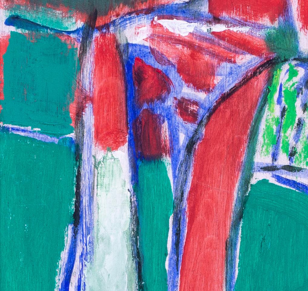 Paysage rouge et arbres, Toscane, de l'artiste Modern British Ewart Johns en vente 3