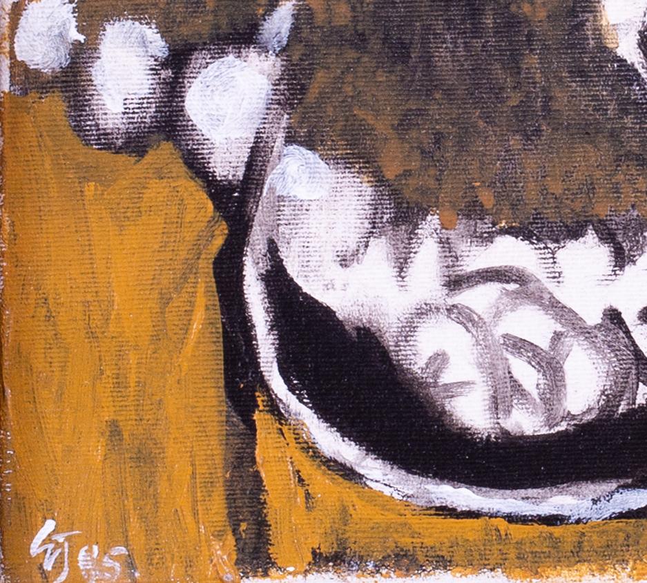 Striking abstract portrait by Modern British artist Ewart Johns 'Black hecate' For Sale 3