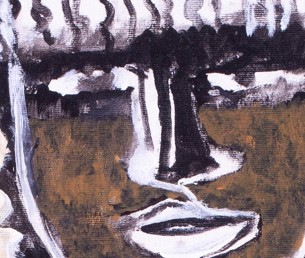 Auffallendes abstraktes Porträt des Modern British Künstlers Ewart Johns 'Black Hecate' im Angebot 4