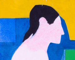 Striking Pop Art 1970s large oil painting by Modern British artist Ewart Johns