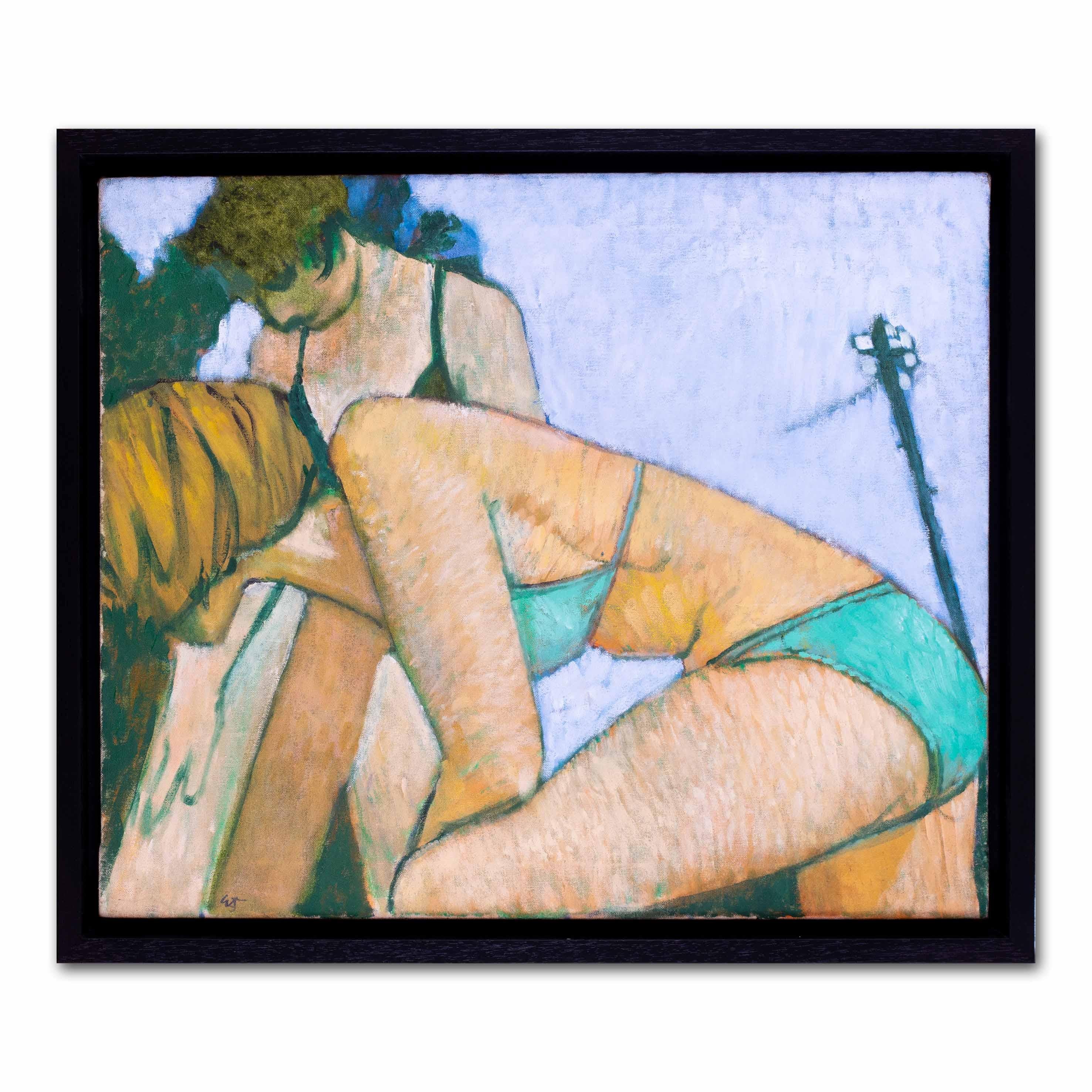 Dos chicas en bañador del artista Modern British Ewart Johns 1