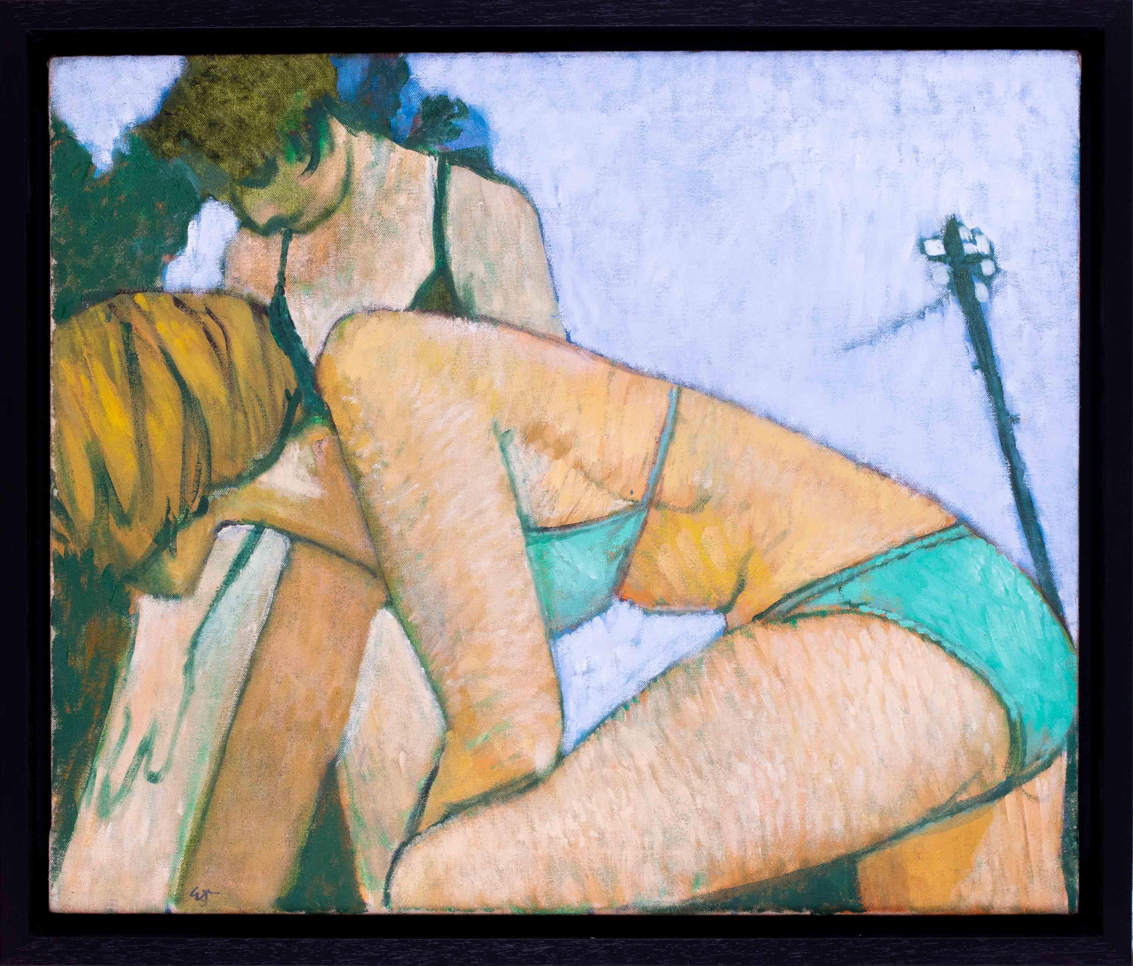 Dos chicas en bañador del artista Modern British Ewart Johns 2