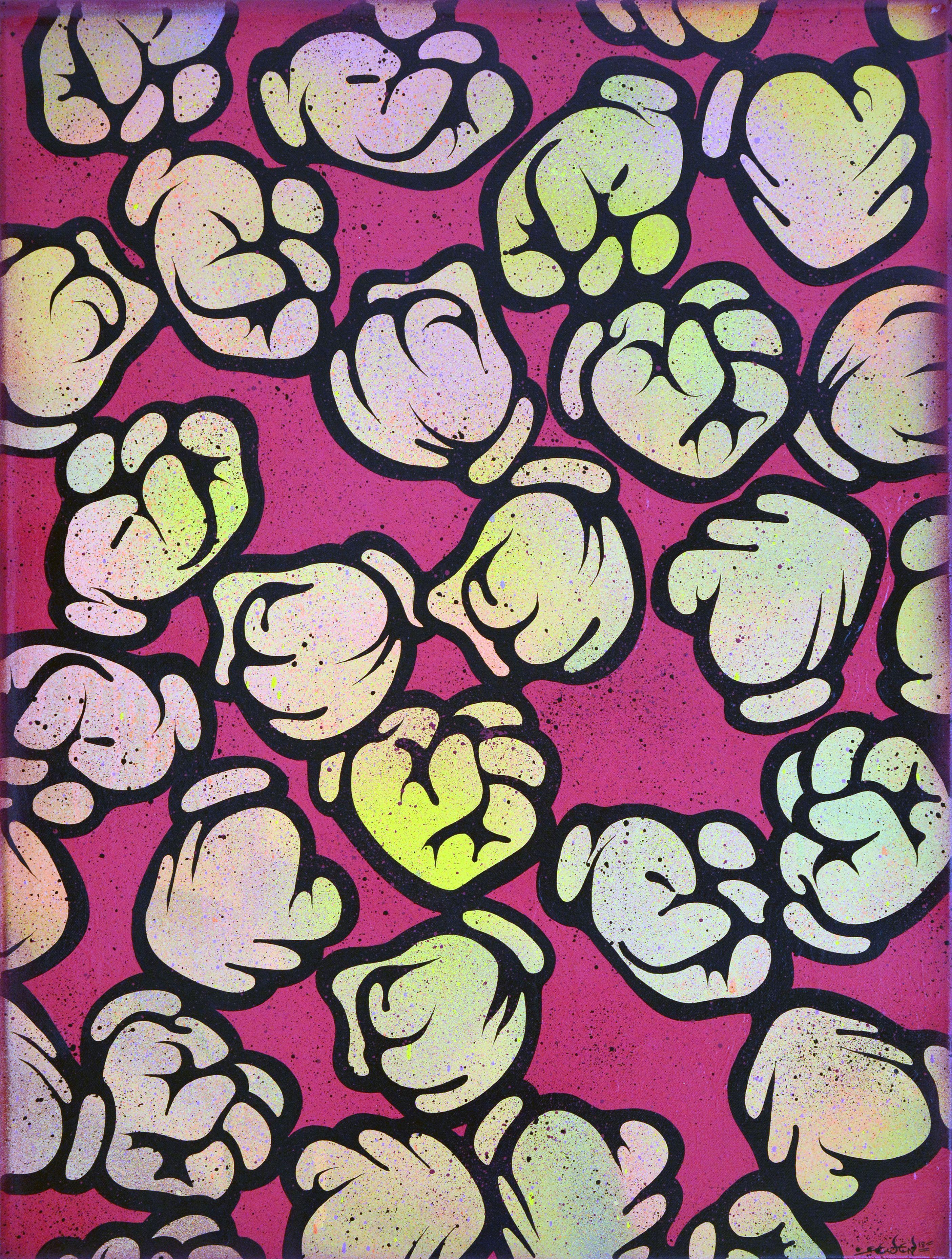 Resist, be different, fight the system :)  This is an original hand painted artwork by Ewen Gur.  Technique used: acrylic and ink on canvas.  High-quality colors (UV-Light resistant) are used to protect the artwork.  The artwork is signed and ready