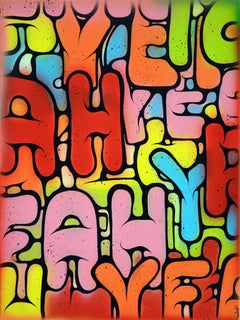 Lettering Large #1, Painting, Acrylic on Canvas