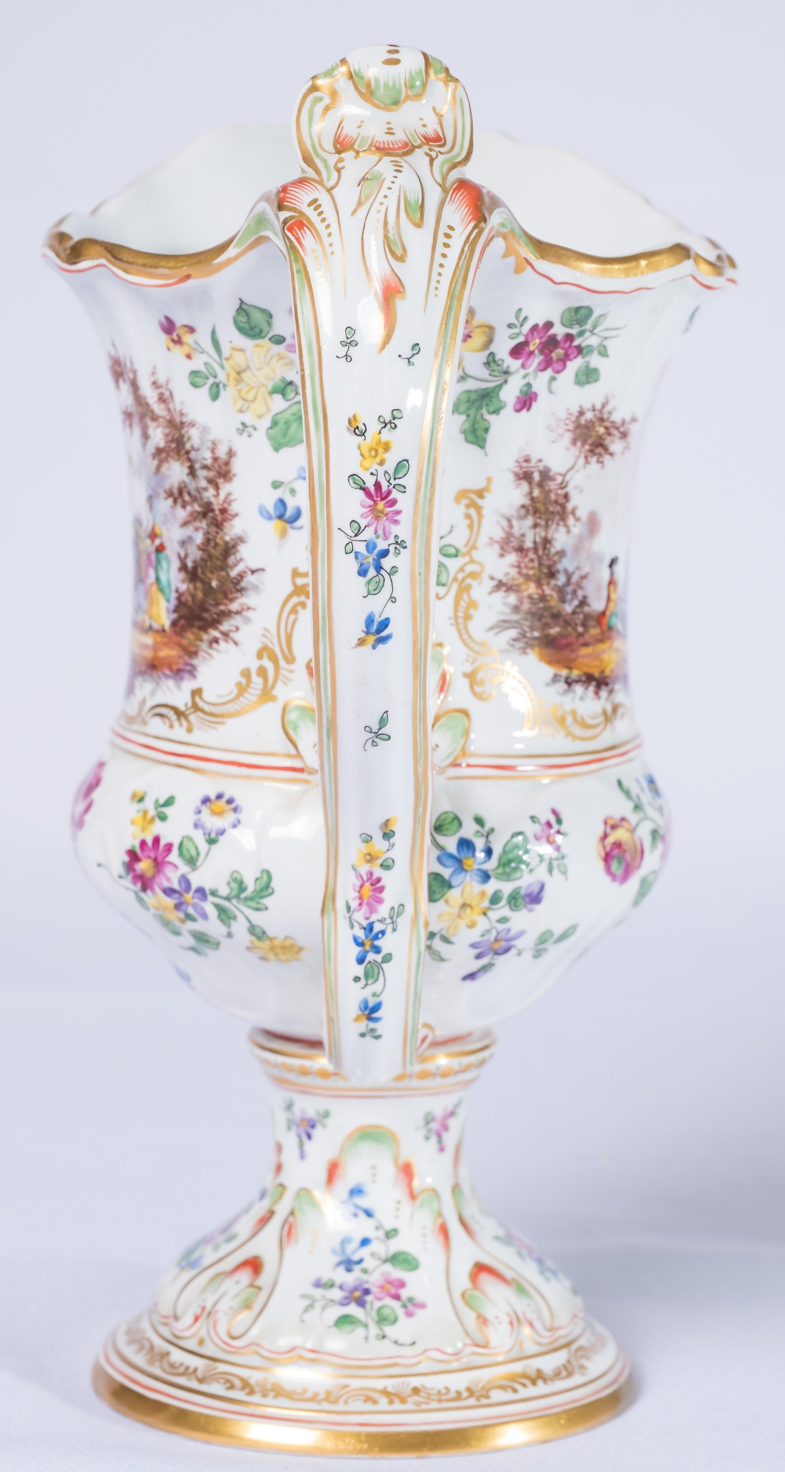 Porcelain Ewer and Basin Set 18th Century, French, Lille 1767 For Sale