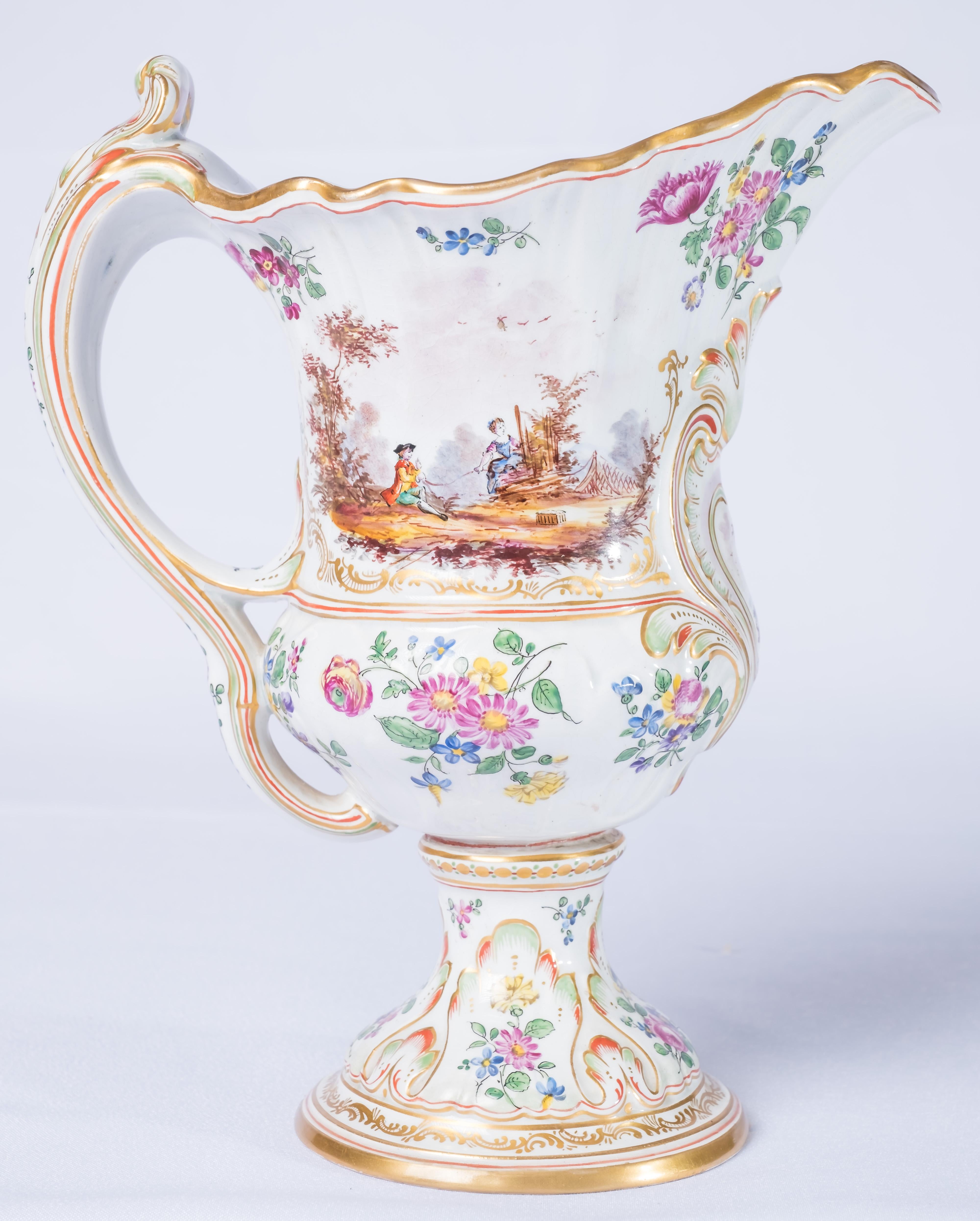 Ewer and Basin Set 18th Century, French, Lille 1767 For Sale 1