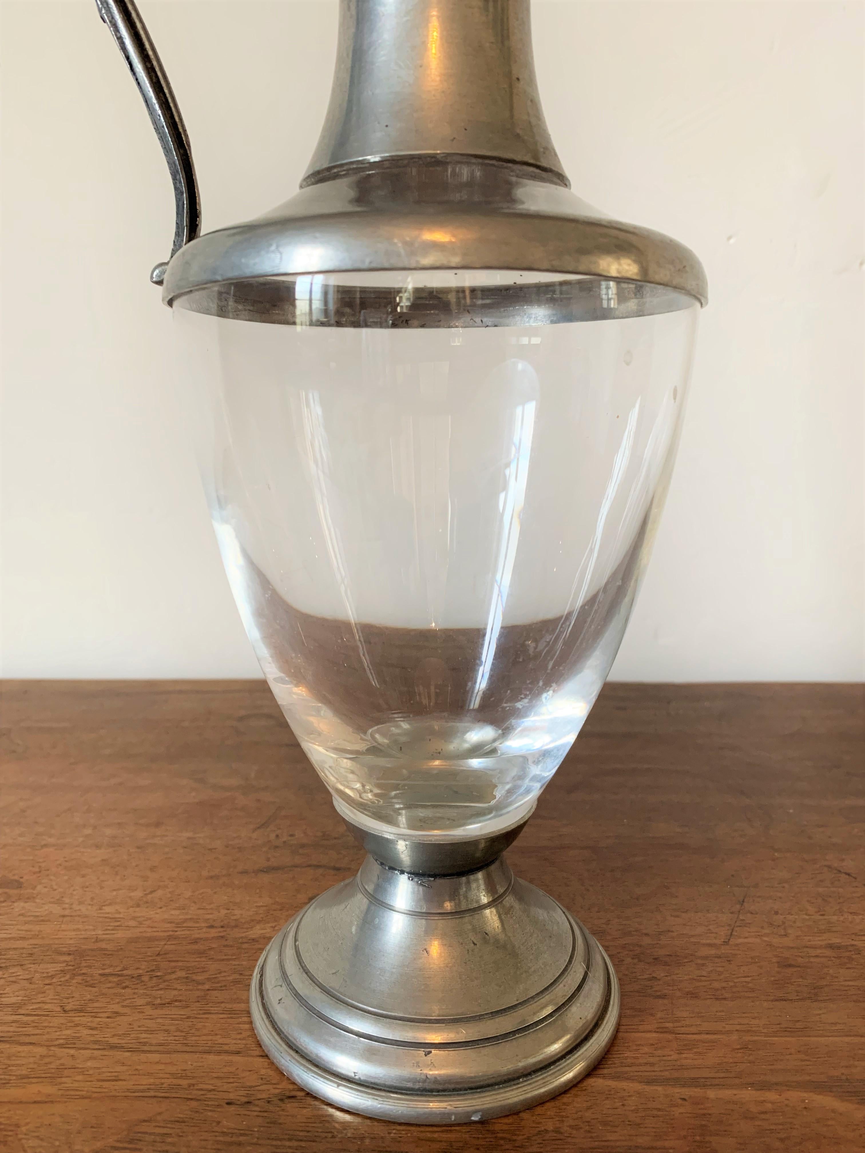 Glass Ewer Early 20th Century For Sale