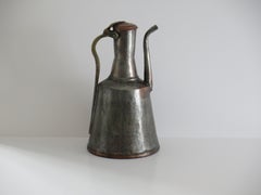 Ewer or Pitcher tinned Copper Turkish / Middle Eastern, Early 19th Century