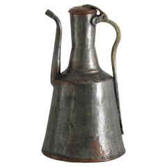 Used Ewer or Pitcher tinned Copper Turkish / Middle Eastern, Early 19th Century
