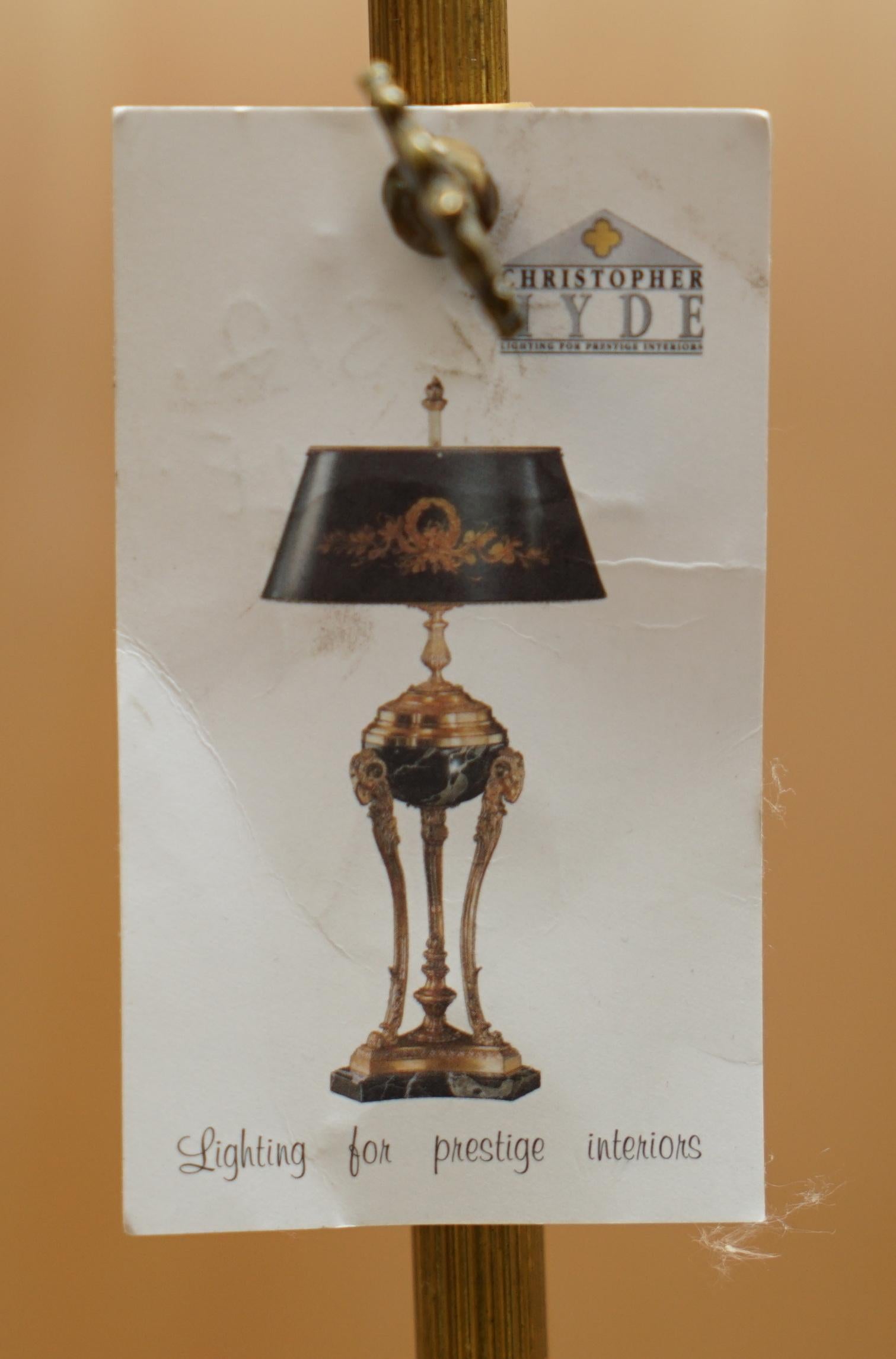 20th Century EX DiSPLAY CHRISTOPHER HYDE NASH TABLE LAMP EXCLUDING SHADE For Sale