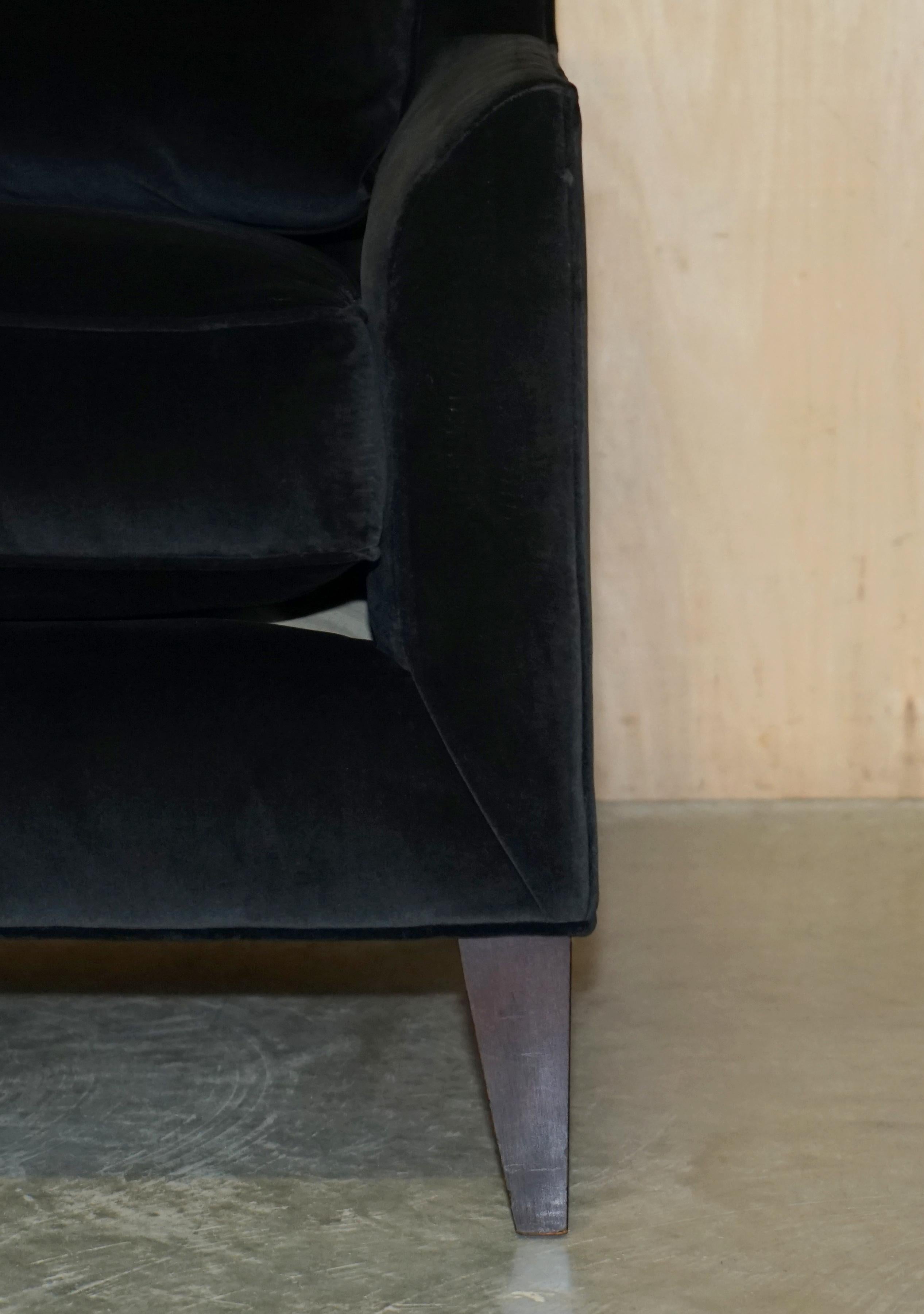 CHAUSsure ART DECO EX DISPLAY RALPH LAUREN NERO VELVET ARMCHAiR en vente 2