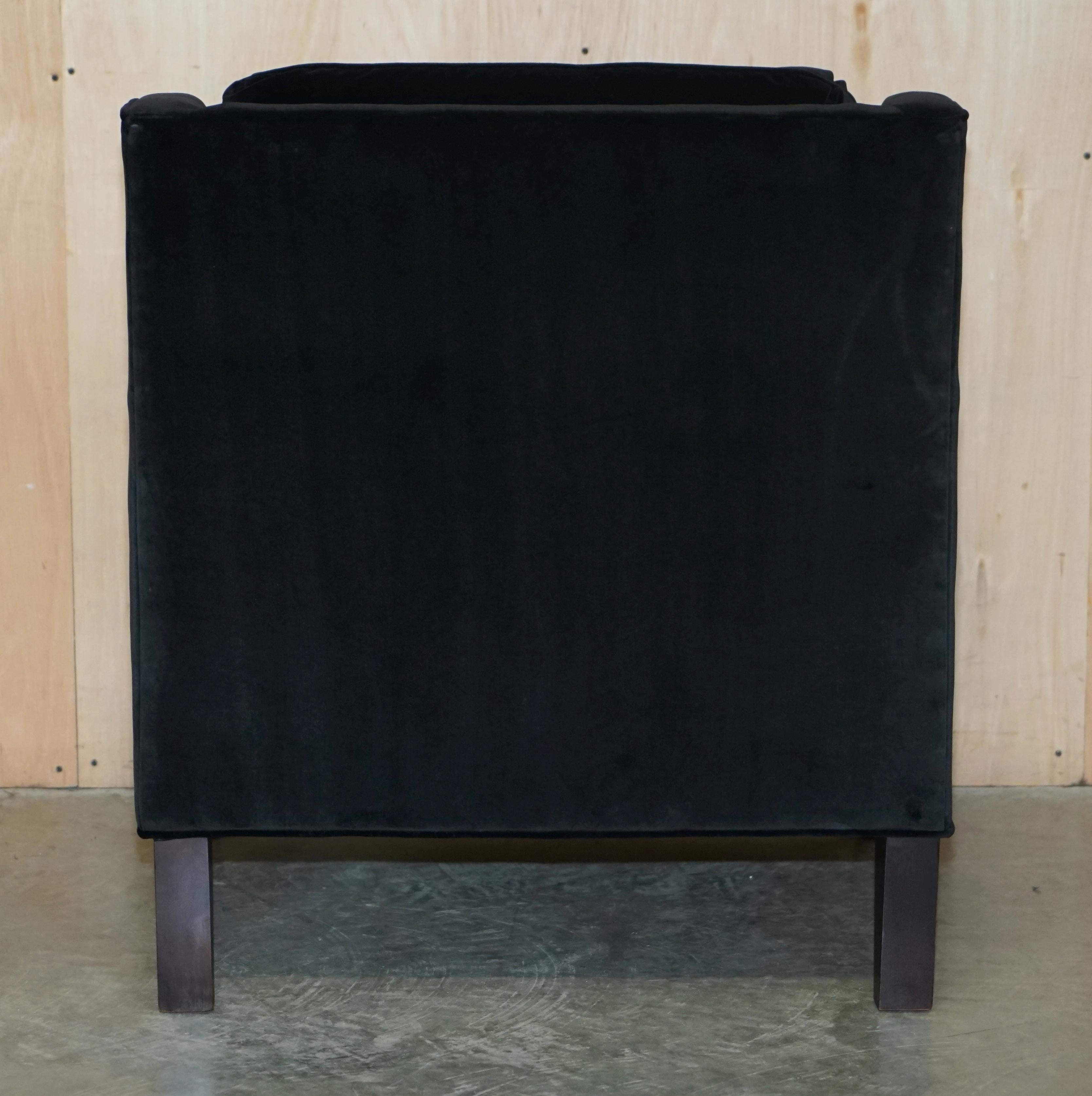 EX DISPLAY RALPH LAUREN ART DECO SCHWARZES NERO VELVET ARMCHAiR  im Angebot 9