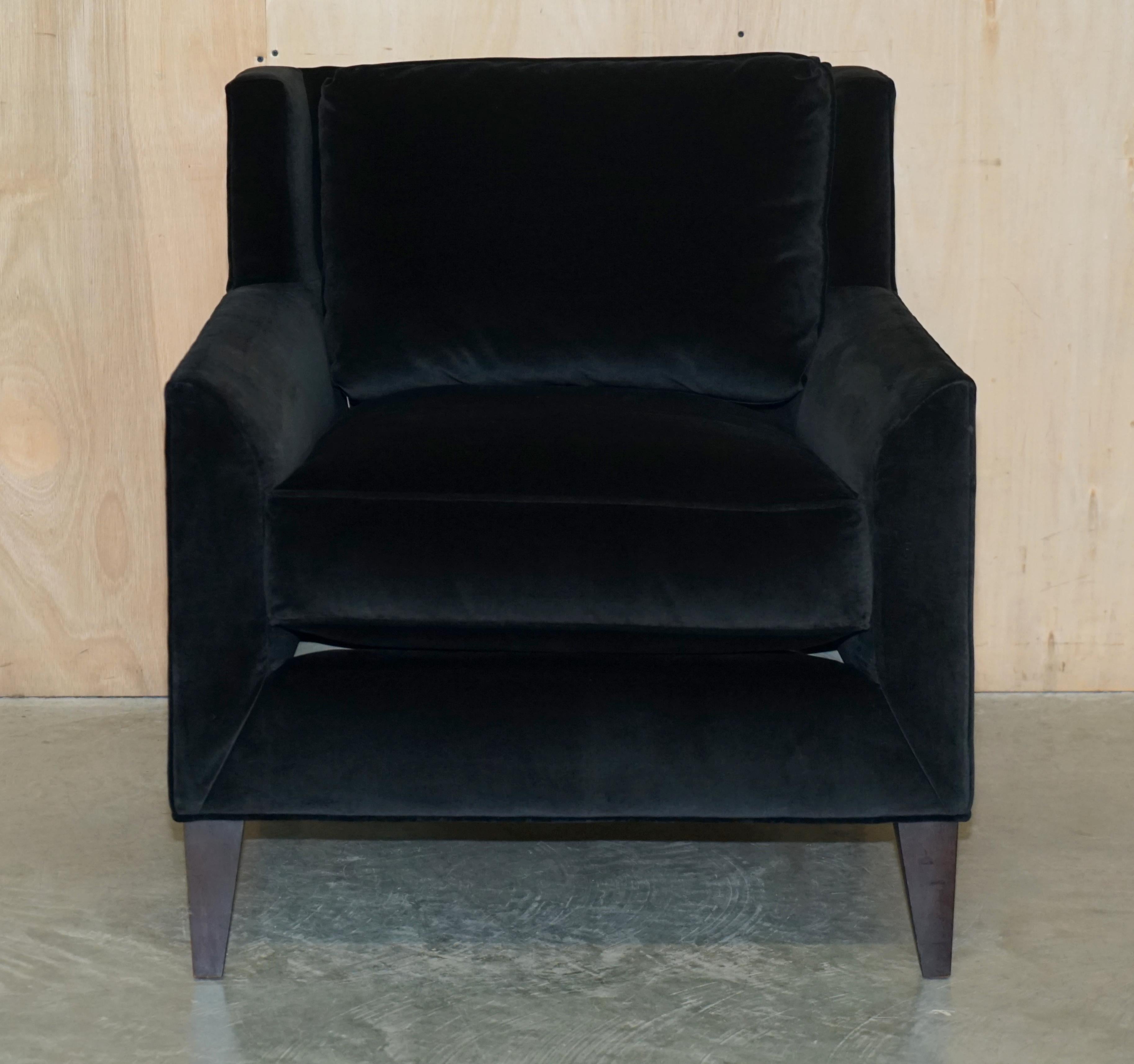 We are delighted to offer for sale this perfect condition, Ex-display, Ralph Lauren Black Nero Velvet Art Deco style club armchair RRP £7,900

A lovely looking and well-made armchair in retail new perfect condition so far as I can see, we bought