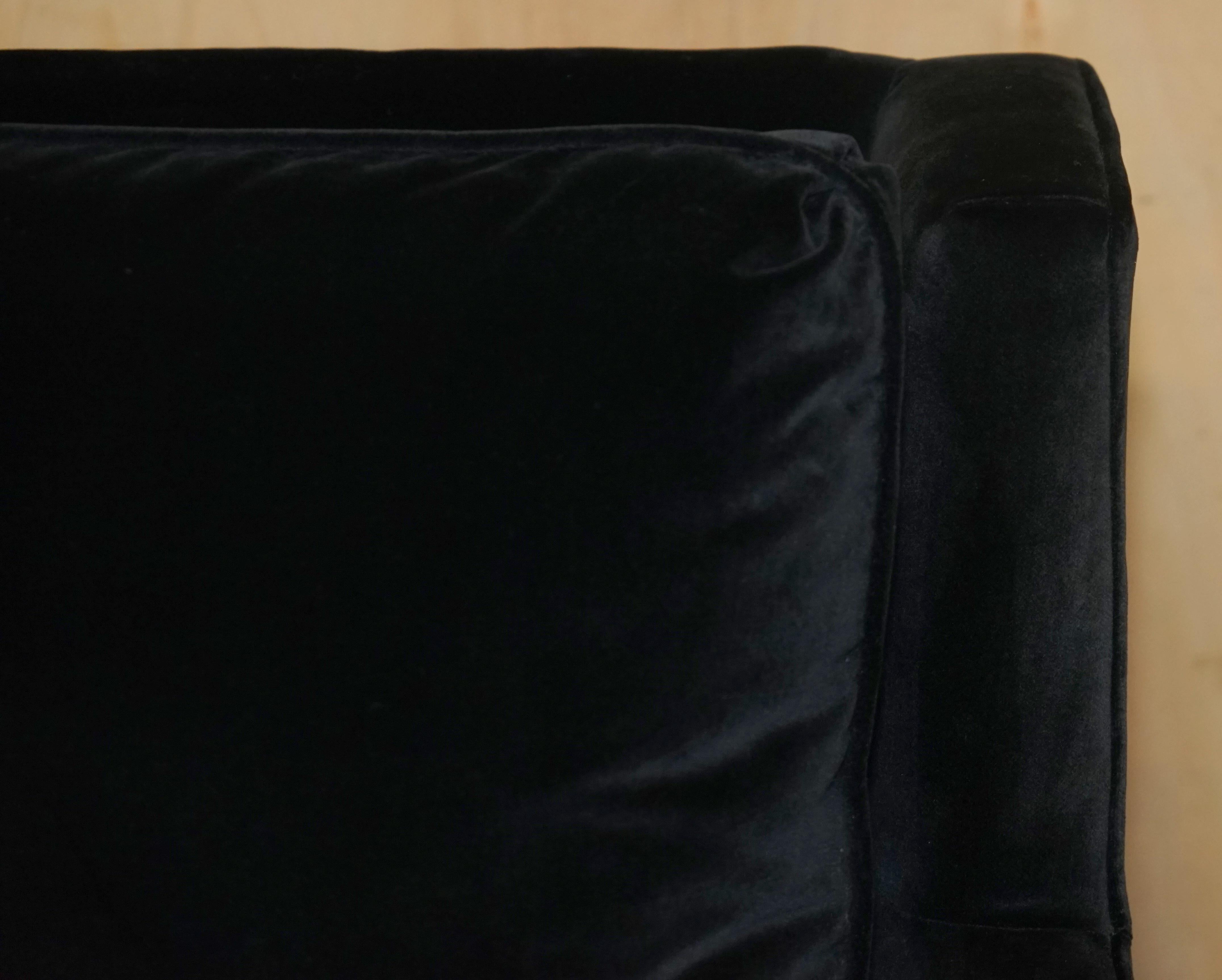 American Ex Display Ralph Lauren Art Deco Black Nero Velvet Armchair For Sale