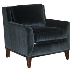 Ex Display Ralph Lauren Art Deco Black Nero Velvet Armchair