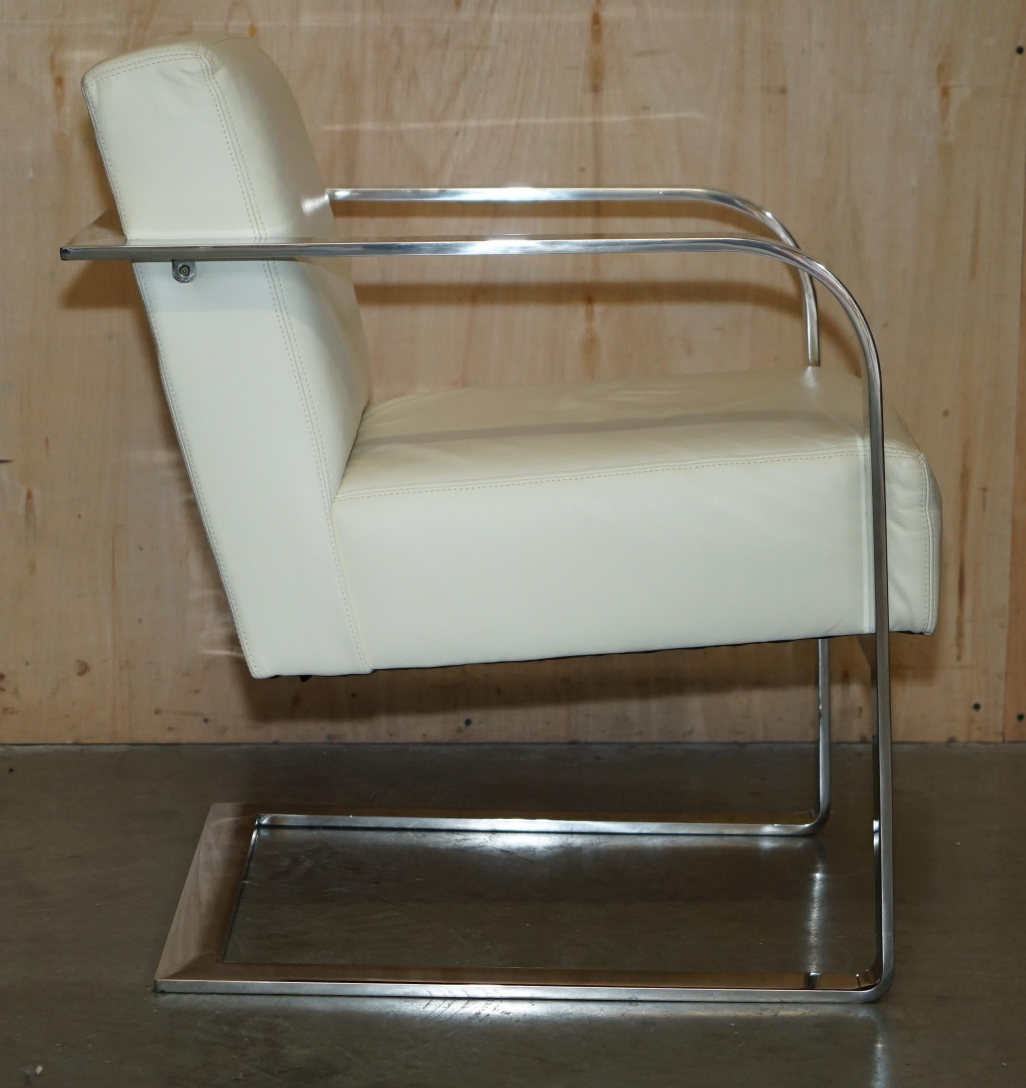 EX DiSPLAY RALPH LAUREN DESIGNER MODERN PENTHOUSE CHROME & LEATHER ARMCHAIR For Sale 2