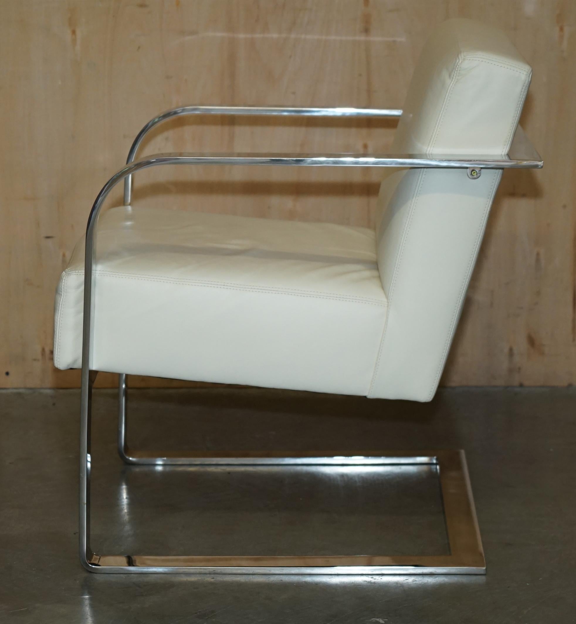 EX DiSPLAY RALPH LAUREN DESIGNER MODERN PENTHOUSE CHROME & LEATHER ARMCHAIR For Sale 5