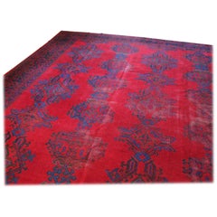 Ex. Governor Generals Antique Red Oushak Carpet West Turkey, Late 19th Century