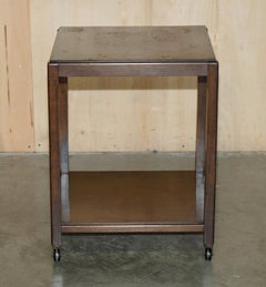 EX MOD CIRCA 1950 MID CENTURY MODERN ENGLISH BEECH SiDE END LAMP WINE TABLE