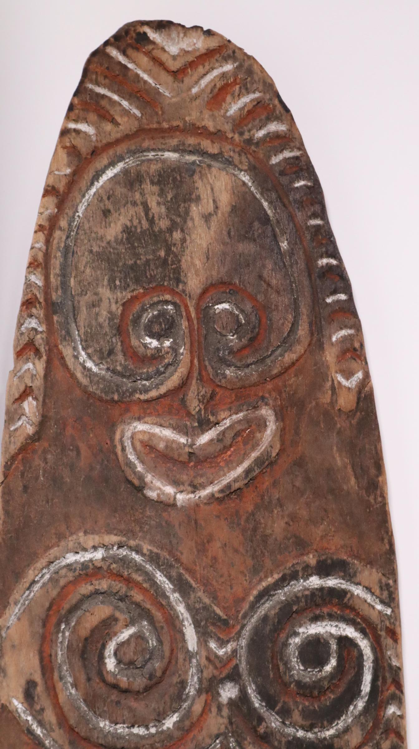 20th Century Ex Museum Morton May Papua New Guinea Gulf River Spirit Board Gope Tribal Art