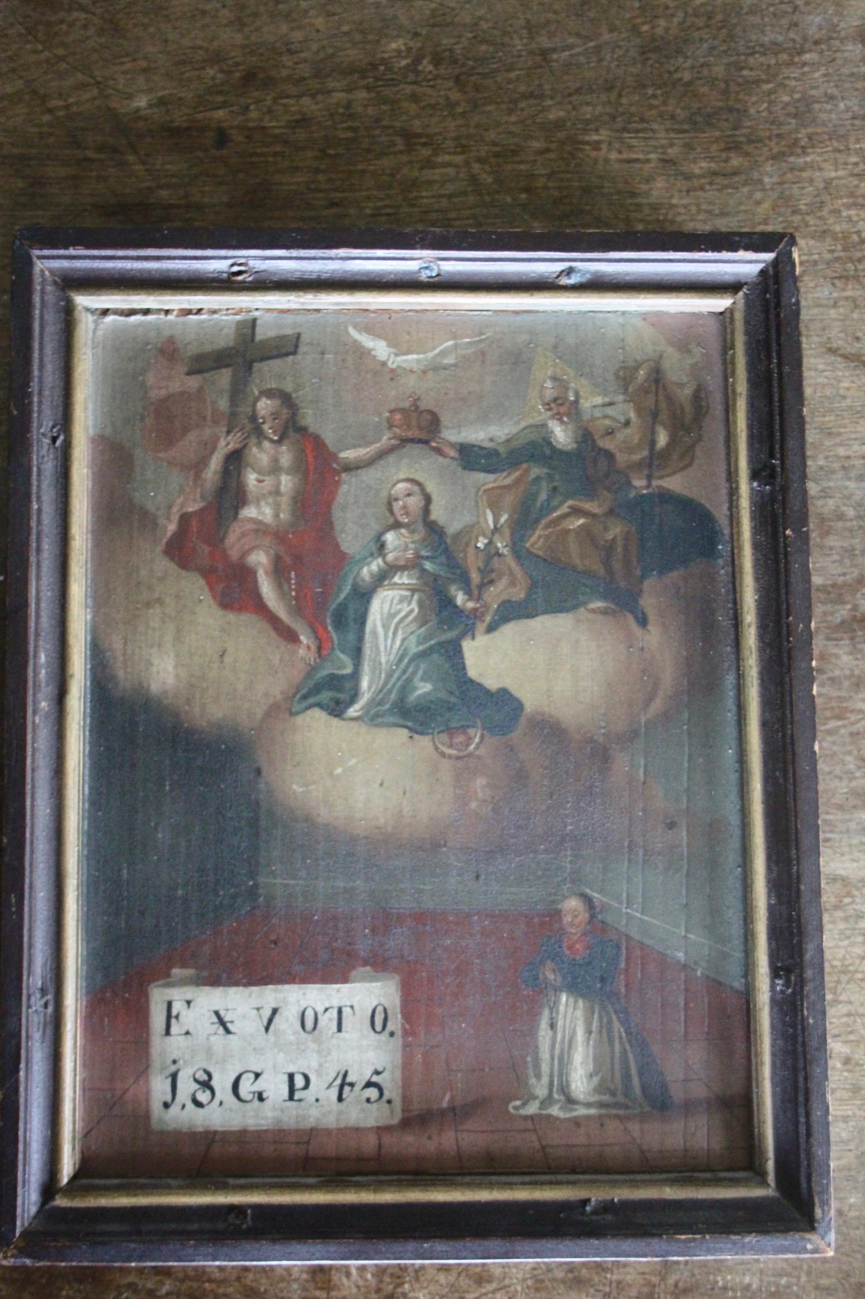 Ex voto painting dated 1845 In Good Condition For Sale In grand Lancy, CH
