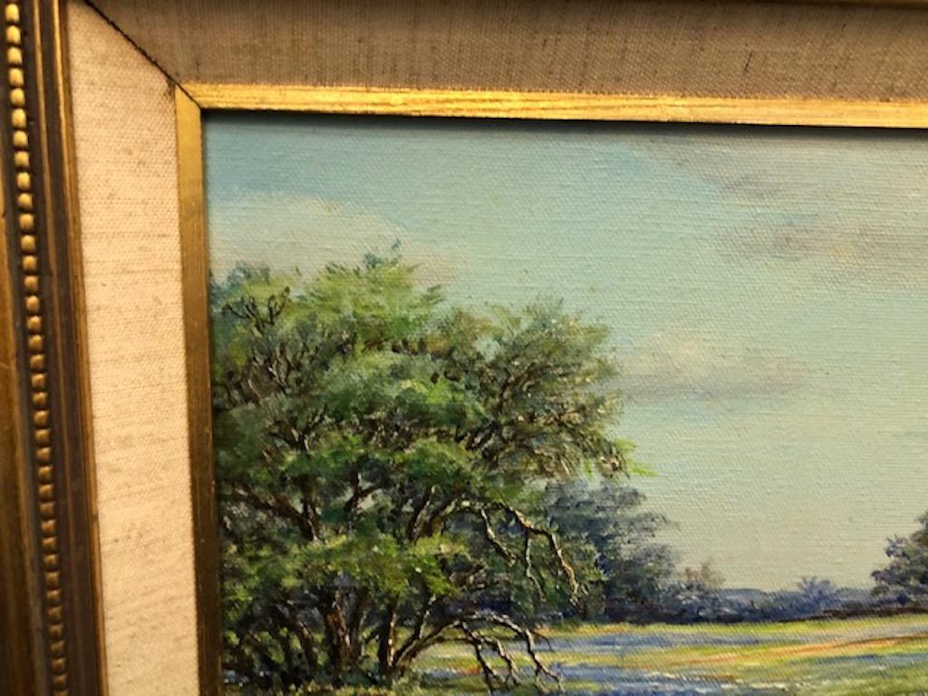 Bluebonnets Field - Painting by Exa Wall