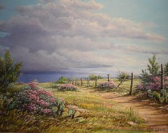 "Cedar Posts & Sage"  Prickley Pear Cactus Texas Hill Country