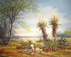 "Prarie Lights"  Texas Hill Country Spanish Daggers Mesquite Prickly Pear Cactus