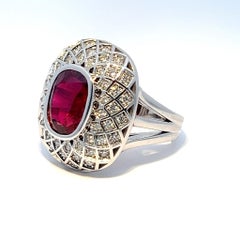 exaptational rare pigeon blood Ruby ring 5.05 carat from Mozambique